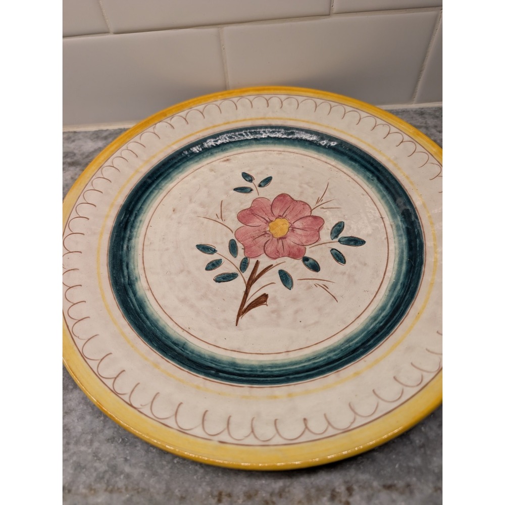 Stangl Pottery‎ Terra Rose Garden Flower Pink 10 Inch Plate NJ USA